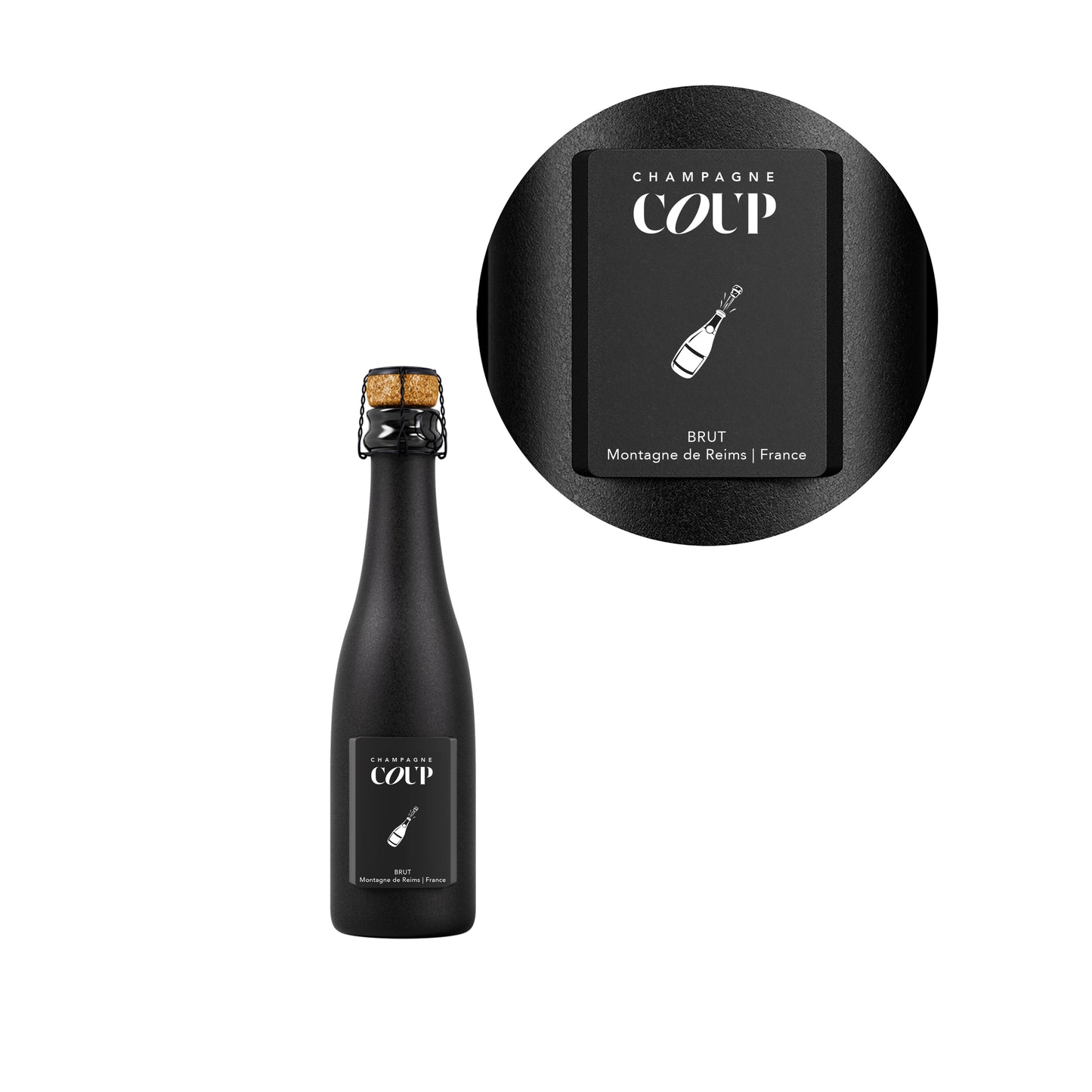 Champagne Bottle Emoji - Mini Bottle