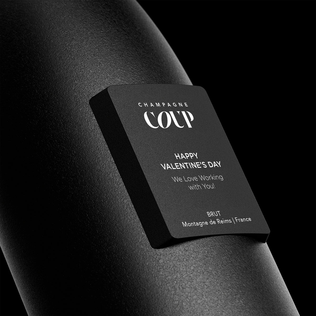 Happy Valentine's Day We Love Working With You - Monolith Bottle